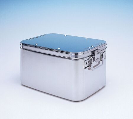 Контейнер для стерилизации из нержавеющей стали с защищенным  фильтром (460х300х110)