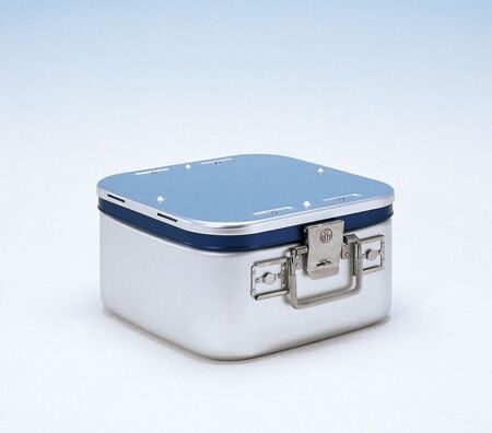 Контейнер для стерилизации  из мягкого анодированного алюминия с защищенным фильтром (300х300х110)
